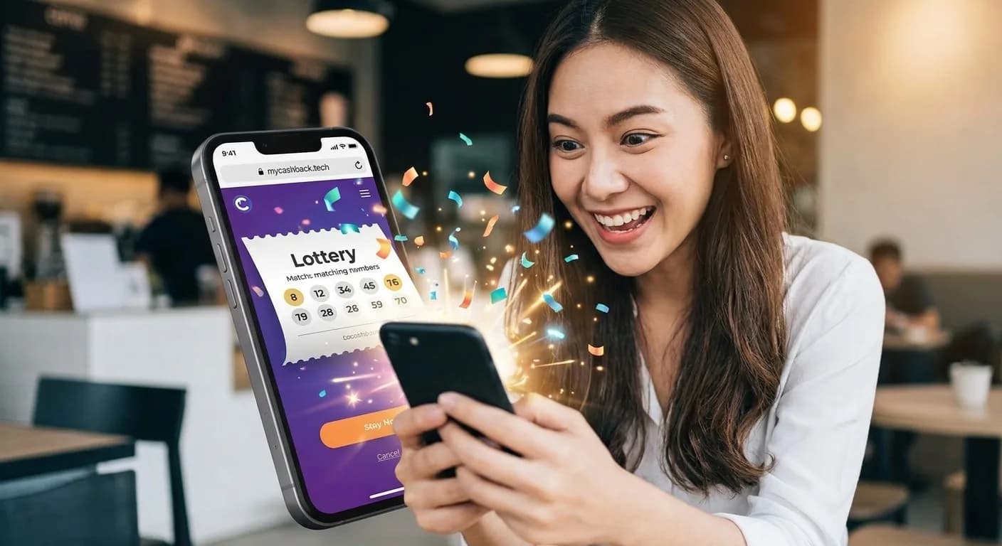 A player celebrating a win on her phone